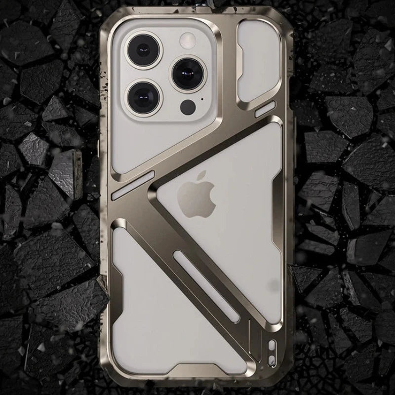 Patented Titanium Alloy Mechanical Phone Case For iPhone