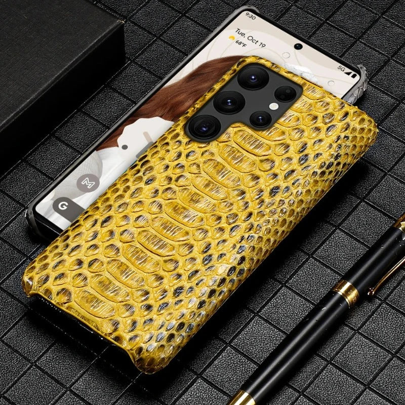 Genuine Python Leather Phone Case For Samsung Galaxy