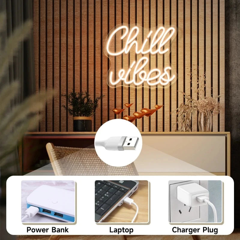 Chill Vibes Led Neon Light Sign