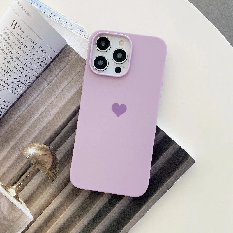 Love Heart Soft Phone Case For iPhone