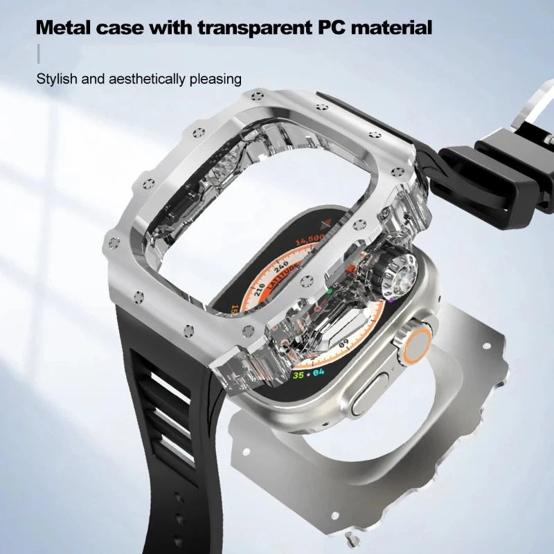 Richard Mille Inspired Ridged Bezel Luxury Modification Kit For Apple Watch