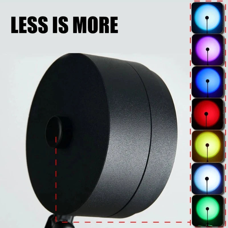 LED Rainbow Neon Soothing Light Projector