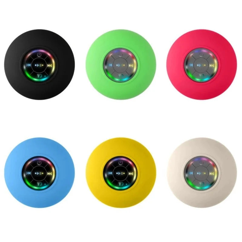 Waterproof Bathroom Audio Wireless Bluetooth Shower Speakers with RGB Lighting