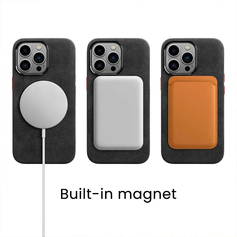 Magnetic Alcantara Case for iPhone