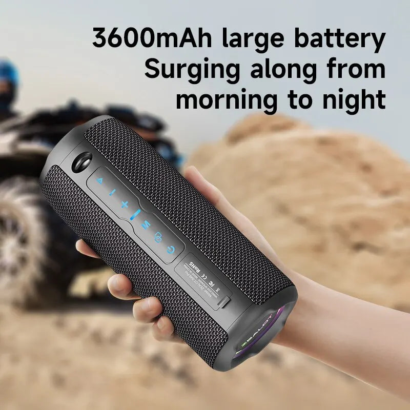 Portable IPX6 Waterproof HiFi Bluetooth Speaker with Bass Boost