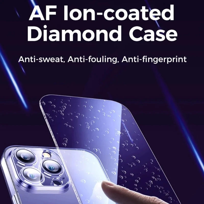 Diamond Anti-Drop Shockproof Clear Case For iPhone with Full Lens Protection