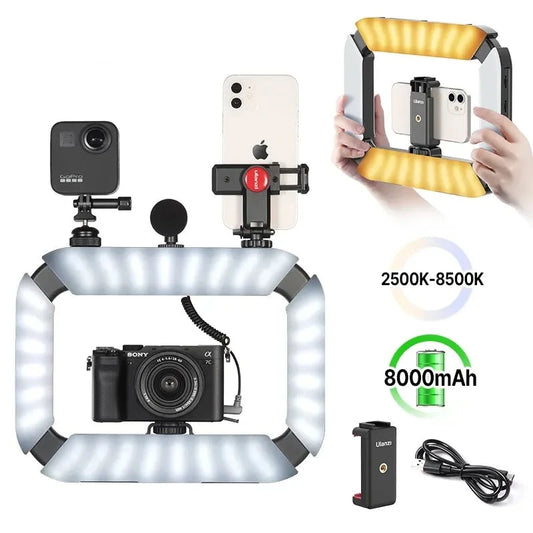 U200 LED Video Light Smartphone Video Rig