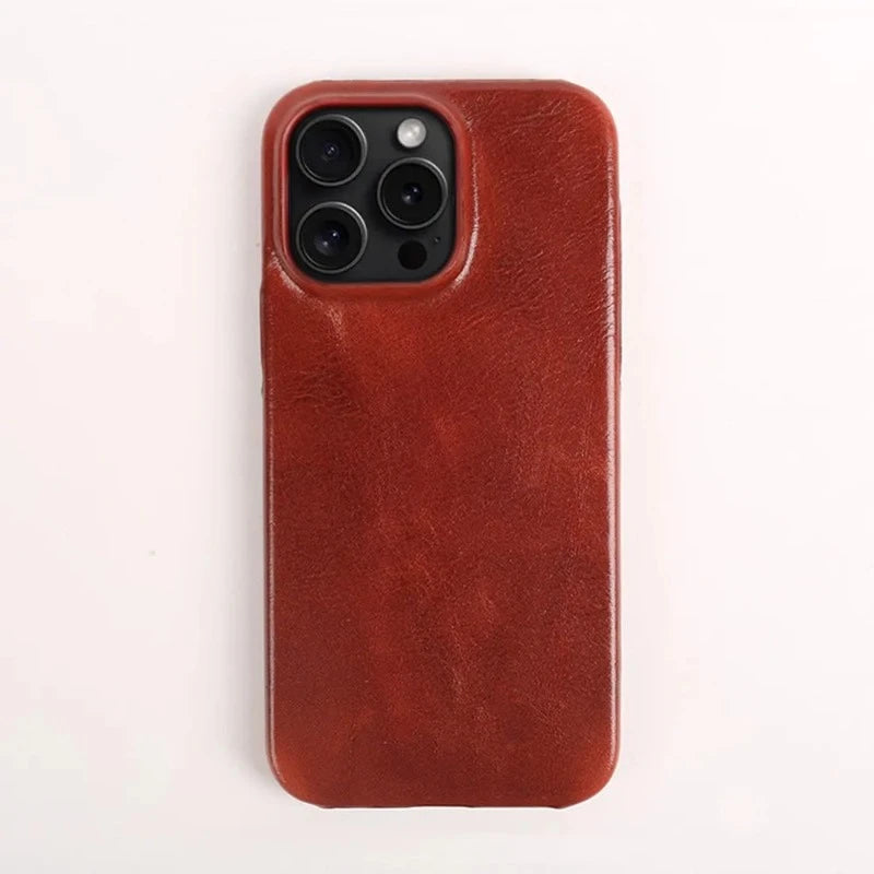 Genuine Leather Patina Cases For iPhone