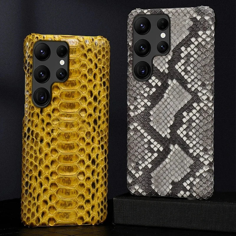 Genuine Python Leather Phone Case For Samsung Galaxy