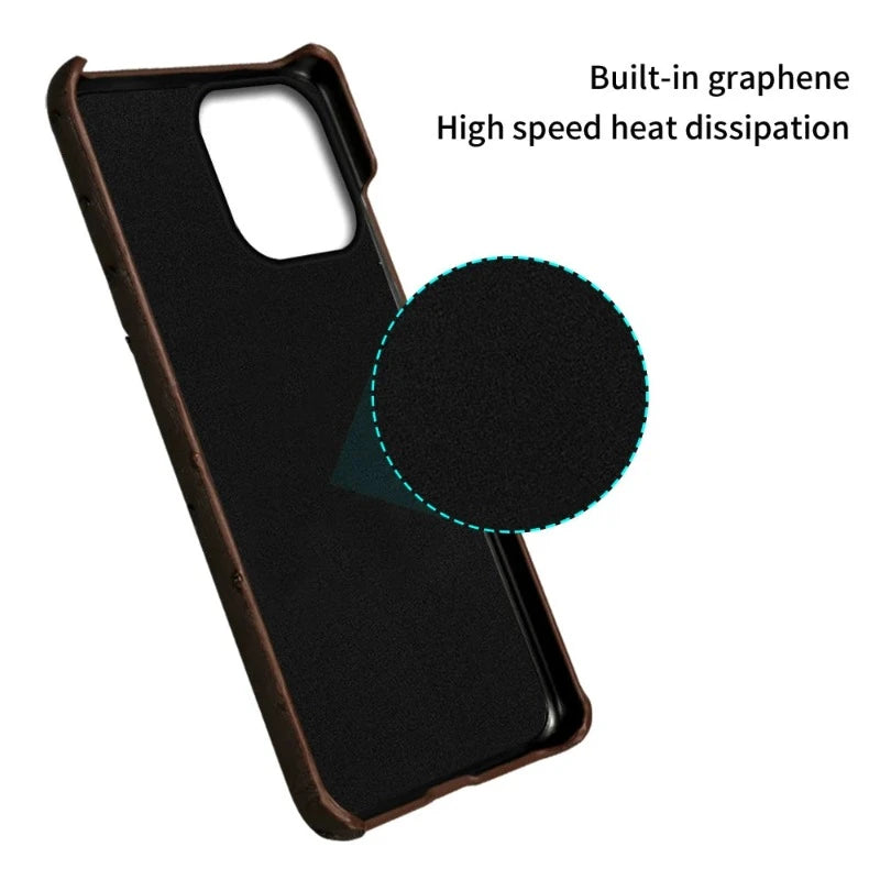 Genuine Ostrich Phone Case for iPhone